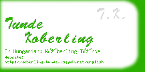 tunde koberling business card